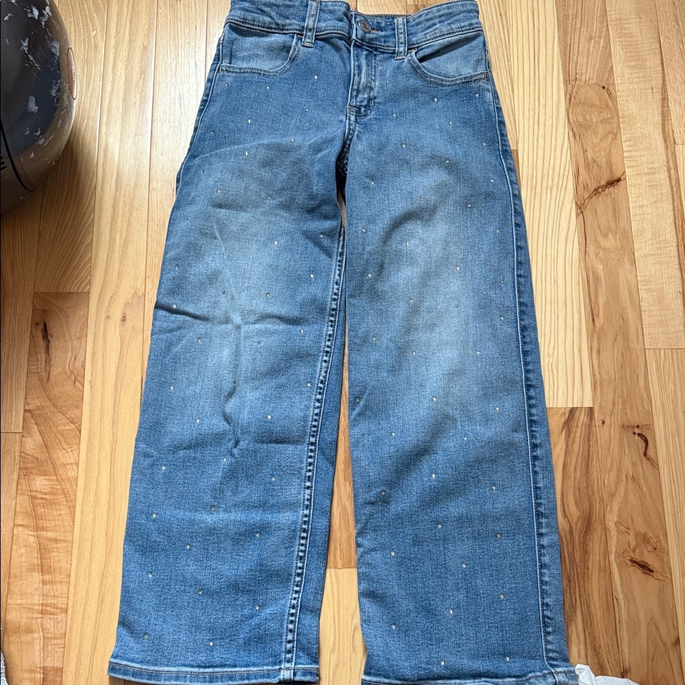 Abercrombie & Fitch Blue Denim Jeans with Subtle Embellishments